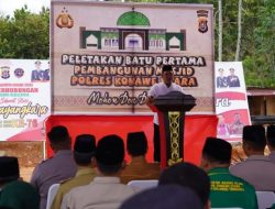 Ruksamin Merogoh Uang Pribadi Bantu Pembangunan Masjid Polres Konut