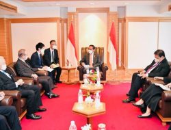Menko Airlangga Dampingi Presiden Jokowi Terima Kunjungan Ketua Liga Parlementer Jepang – Indonesia