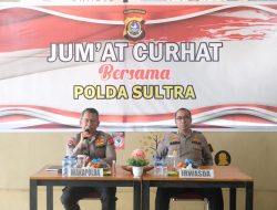 Jumat Curhat, Wakapolda Sultra Sapa Masyarakat Desa Kota Bangun Ranomeeto