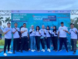 Jasa Raharja Ramaikan Jalan Sehat Peringati HUT BUMN Ke-25 di Kendari