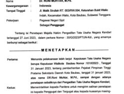 Gugatan Dikabulkan, Roni Muhtar Tetap Jabat Sekda Kota Baubau, Nih SK Nya
