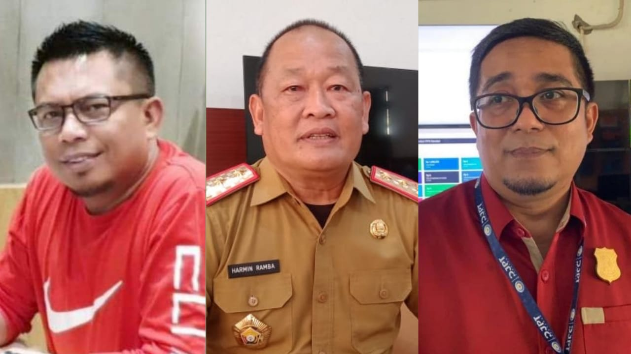 La Ode Muhajirin, pejabat Kemendes-PDTT (Kiri),Harmin Ramba, Kepala Badan Kesbangpol Sultra (Tengah), Syahril Abdul Raup, Kepala Pelabuhan Perikanan Samudera Kendari (Kanan).