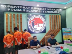 Polda Sultra Amankan 13 Paket Sabu Asal Aceh