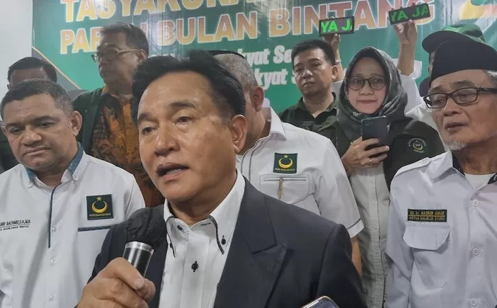 Ketua Umum Partai Bulan Bintang (PBB) Yusril Ihza Mahendra mrnyatakan, pihaknya sudah sepakat akan mendukung Prabowo Subianto sebagai bakal calon presiden (Capres) di Pemilu 2024. (Istimewa)