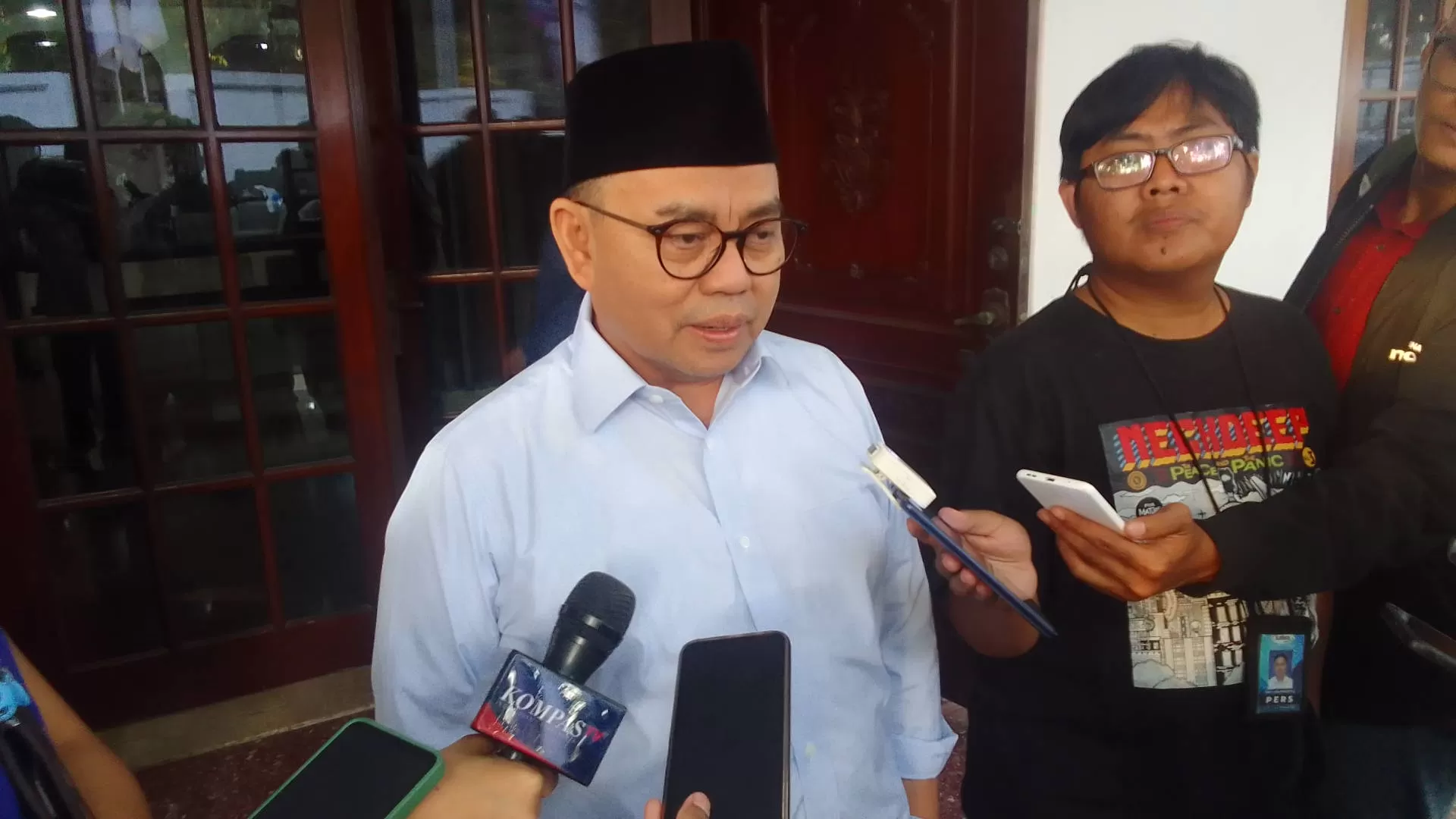 Juru Bicara (Jubir) Bacapres Koalisi Perubahan Anies Baswedan, Sudirman Said, di Rumah Koalisi Perubahan, Jakarta Selatan (Royyan/JawaPos.com)