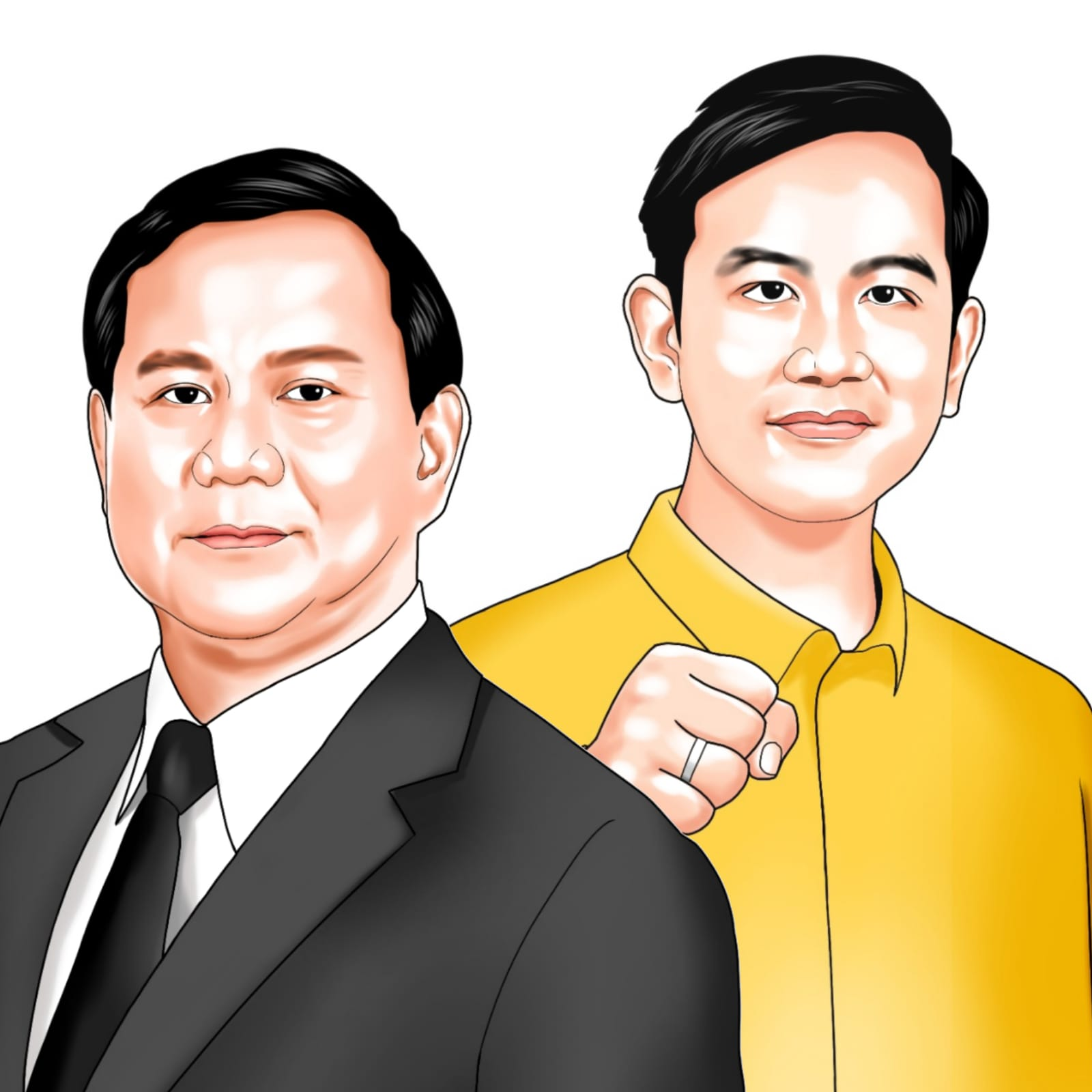 Prabowo-Gibran ILUSTRATOR : FAHRI ASMIN / KENDARI POS