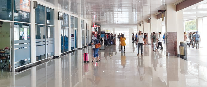 Suasana di Bandara Haluoleo, Konawe Selatan, beberapa waktu lalu. (Muh. Abdi Asmaul Amrin/Kendardari Pos)