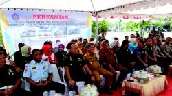 Pj Wali Kota Kendari, Muhammad Yusup bersama Forkopimda menghadiri peresmian Gedung Kantor Camat Baruga.