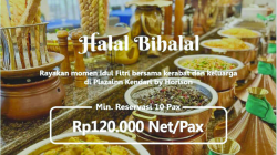 Flyer Halal Bihalal PlazaInn Kendari.