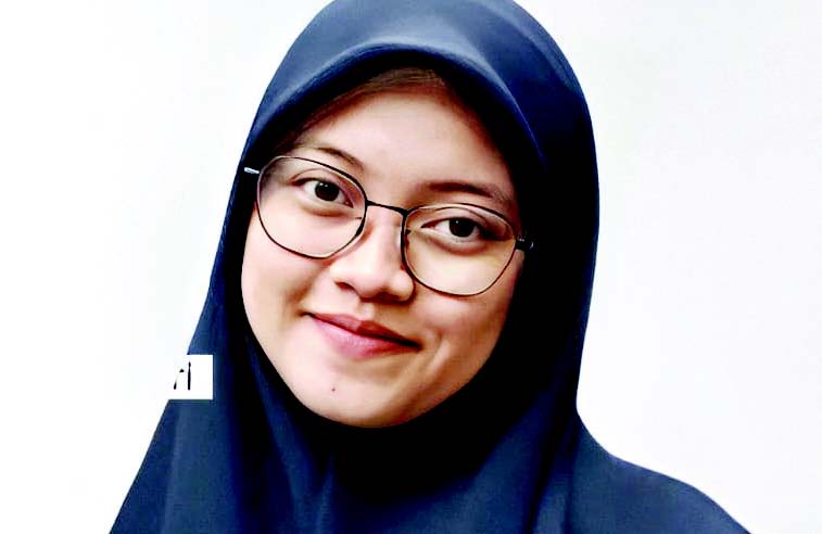 Mahasiswa Prodi Pendidikan Bahasa Arab FTIK IAIN Kendari, Amelia Dewi K. (HUMAS IAIN KENDARI)