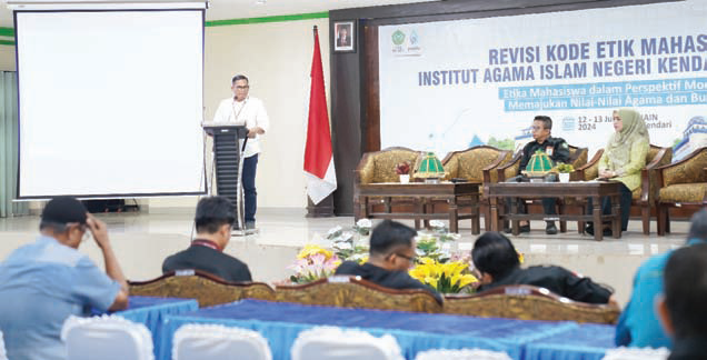 Suasana revisi kode etik mahasiswa IAIN Kendari.(HUMAS IAIN KENDARI)