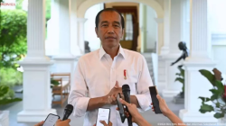 Presiden Jokowi saat berikan keterangan. (Tangkapan Layar Setpres)