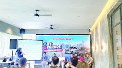 Suasana Press Conference Customer Gathering Smart Upgrade Kalla Toyota di Tanamerah Coffee, beberapa waktu lalu. (KALLA TOYOTA FOR KENDARI POS)