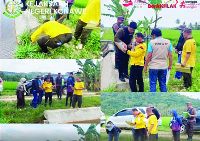 Pemeriksan lapangan terkait dugaan pelanggaran hukum pada paket pekerjaan rehabilitasi .