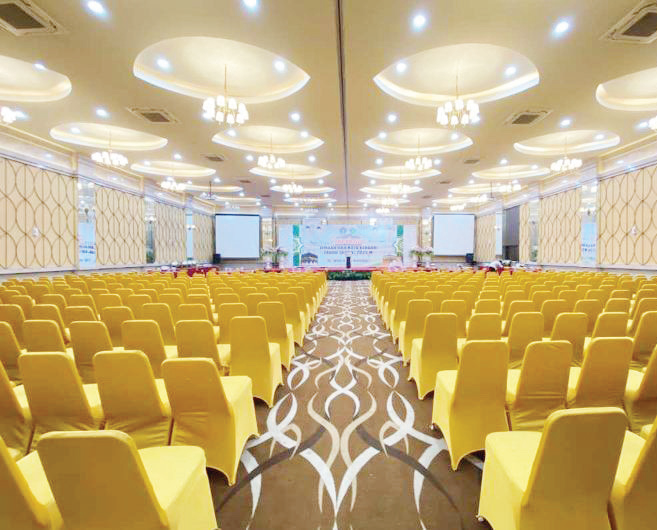 PESTA PERNIKAHAN : Ballroom Hotel Zahra Syariah Kendari.(EWIN ENDANG SAPUTRI/KENDARI POS)