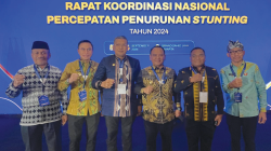 STUNTING : Pj Gubernur Sultra, Andap Budhi Revianto menghadiri Rakornas Percepatan Penurunan Stunting yang dibuka langsung oleh Wakil Presiden, Ma'ruf Amin, di Jakarta beberapa waktu lalu. (PEMPROV SULTRA FOR KENDARI POS)