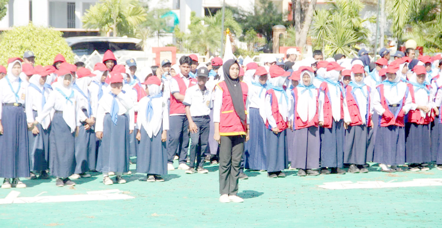 ORGANISASI KEMANUSIAAN : Peringatan HUT-79 PMI yang digelar di Kolaka dipimpin Hj. Andi Wahidah selaku Ketua PMI Kabupaten.(DISKOMINFO KABUPATEN KOLAKA FOR KENDARI POS)