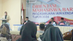 Suasana orientasi bagi mahasiswa baru (Maba) IAIN Kendari tahun akademik 2024/2025. (Humas IAIN Kendari)