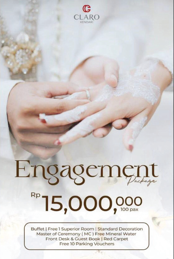 Paket Promo Engagement yang ditawarkan Hotel Claro Kendari. (HOTEL CLARO KENDARI)