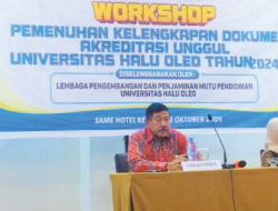 LPPMP UHO Gelar Workshop Persiapan Menuju Akreditasi Unggul 2024