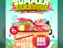 Nikmati Sensasi BBQ di Sky Pool Hotel Claro Kendari