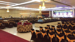 Suasana Hotel Zahra Syariah Kendari yang menawarkan promo menarik bagi anda yang ingin melangsungkan pernikahan mewah dan syariah. (Siti Sriwahyuni/Kendari Pos)