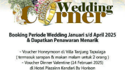 Pamflet promo Paket Wedding Corner PlazaInn Kendari by Horison. (IST)