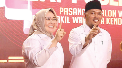 Calon Wali Kota Kendari, dr.Siska Karina Imran (kiri) dan calon Wakil Wali Kota Kendari, Sudirman (kanan) berkomitmen mewujudkan Kota Kendari sebagai Livable City jika terpilih dalam Pilwali Kota Kendari pada 27 November 2024.