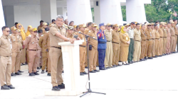 Pj Wali Kota Kendari, Muhammad Yusup memberikan arahan kepada jajaran untuk melaksanakan Program Asta Cita Presiden Prabowo.