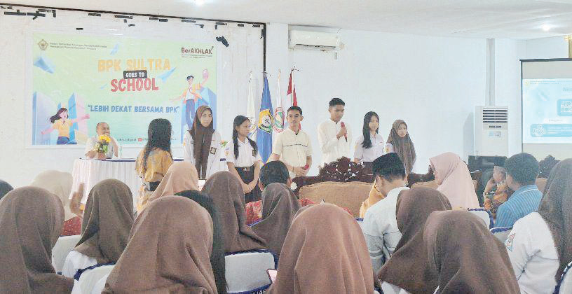 Suasana kegiatan BPK Goes to School di SMAN 4 Kendari