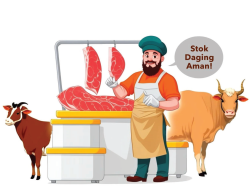 Stok Daging Kebutuhan Nataru Mencukupi