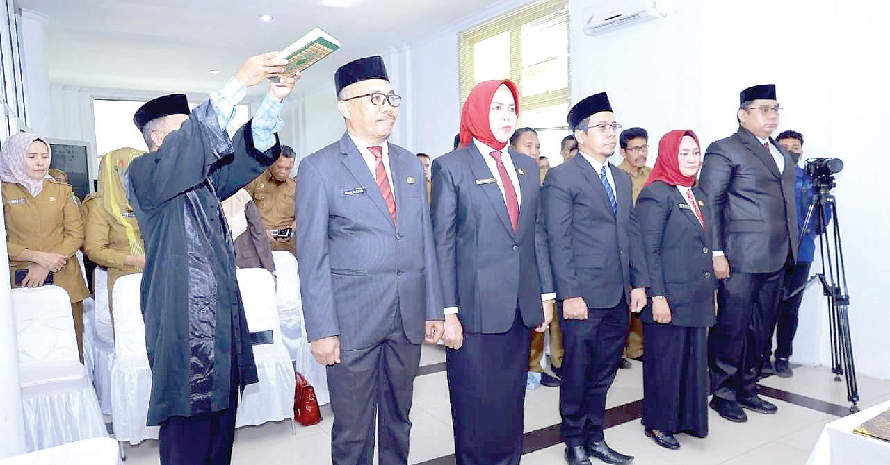 Suasana pelantikan pejabat eselon dua lingkup Pemkab Bombana.