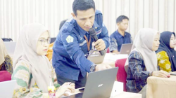 TINGKATKAN PELAYANAN : Penyelenggaraan bimbingan teknis bagi Admin OPD terkait SP4NLAPOR yang diprakarsai pihak Diskominfo Kolut, kemarin.