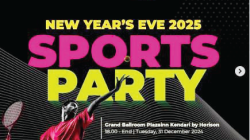 Flayer Sports Party New Year’s Eve PlazaInn Kendari by Horison.